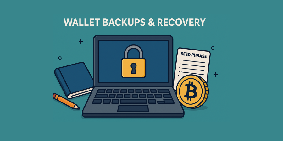 secure crypto wallet backup methods including seed phrase storage and hardware wallet protection